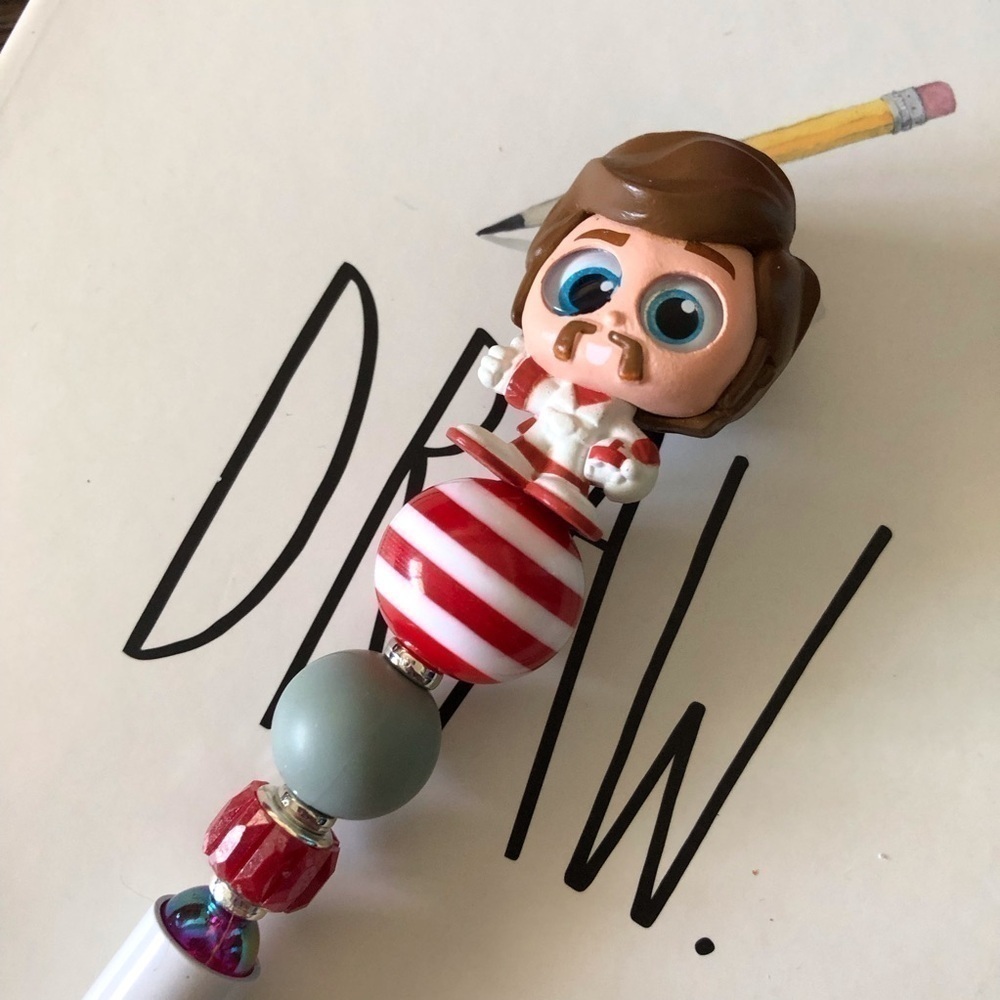 Disney Doorables: Toy Story: Duke Kaboom handmade beaded pen